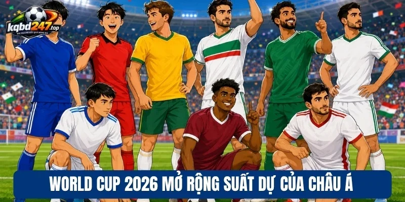 World Cup 2026 mở rộng suất dự của châu Á