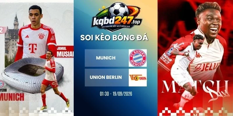Kèo nhà cái Bayern Munich vs Union Berlin - Bundesliga, 19/09/2026