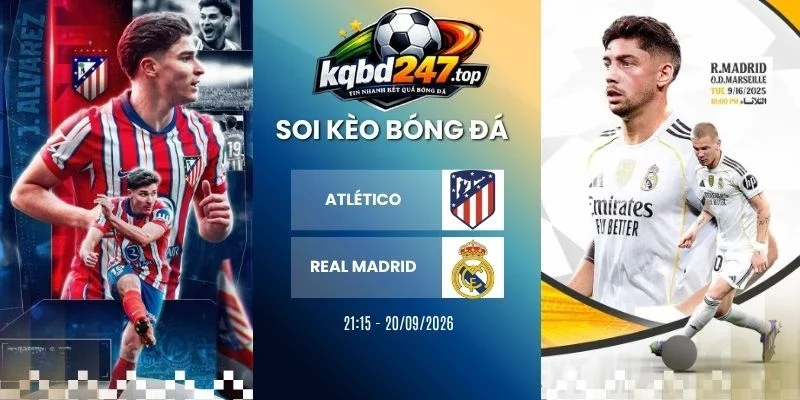 Soi kèo Atletico vs Real Madrid - La Liga, 20/09/2026