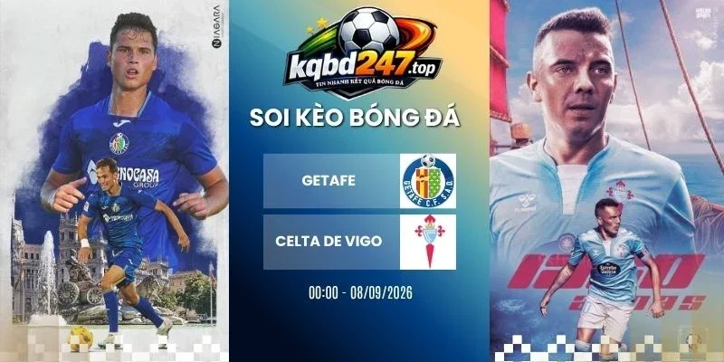 Tỷ lệ kèo Getafe vs Celta de Vigo - La Liga, 08/09/2026